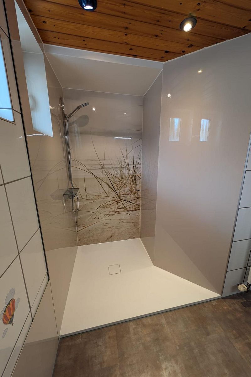 Dusche mit 45 Winkel